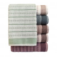 Towel Phillipus strip light green HomeBrand 70x140 cm