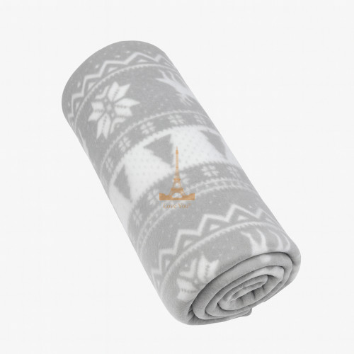 Плед легкий флісовий Срібні олені 150x200 см Love You