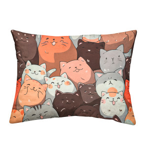 Наволочка 1 шт 50x70 см бязь Мрійливі котики Love You