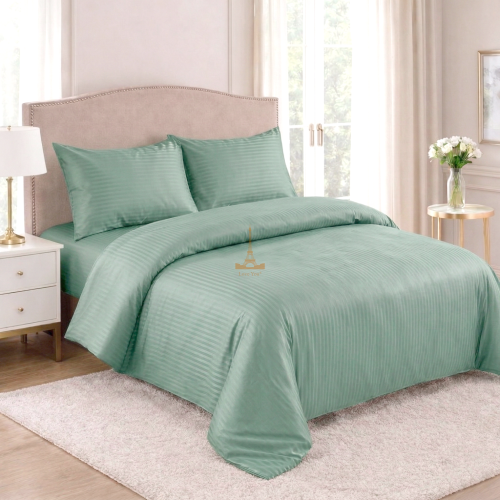 Наволочка 50×70 см мікрофібра Страйп м'ята Love You