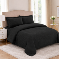 Постільна білизна Євро мікрофібра Страйп графітова LoveYouHome