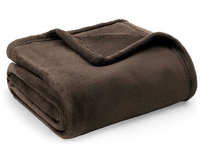 Плед флісовий однотонний шоколад HomeBrand