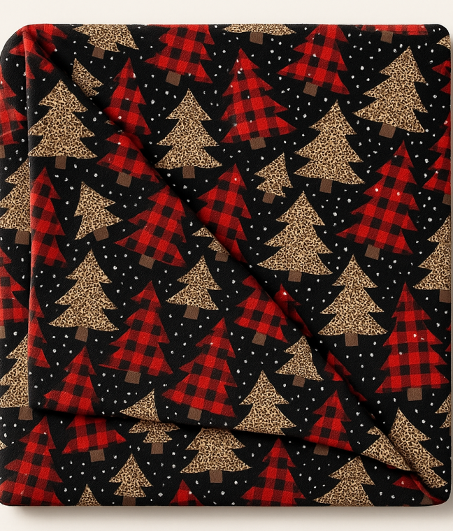 Плед лёгкий флисовый Праздничные ёлочки 150x200 см Love You, Фото 2 из 5