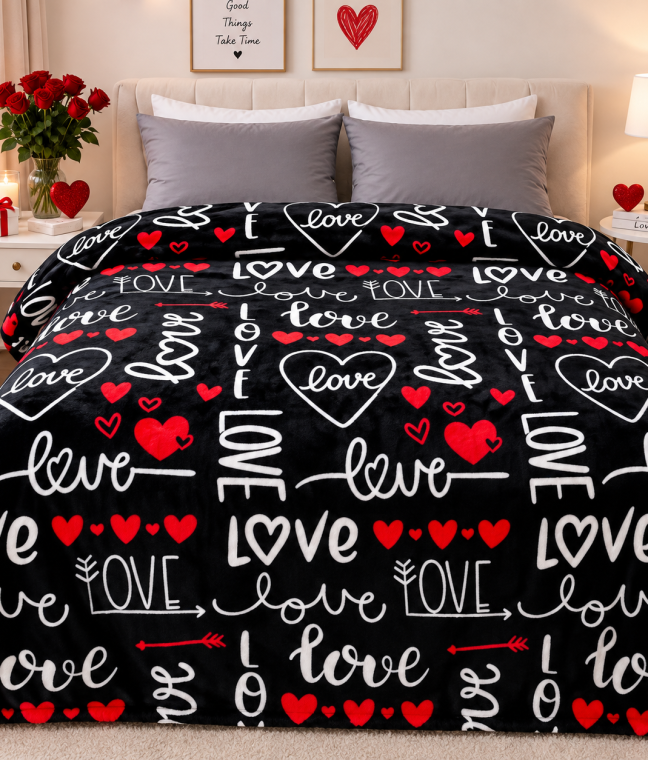 Плед фліс велсофт Love 150x200 см Love You, Фото 5 из 6