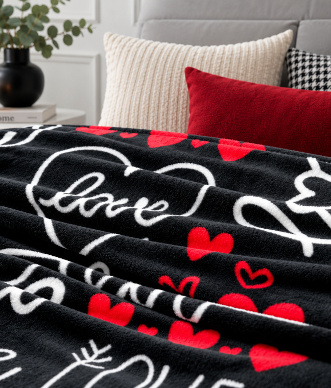 Плед фліс велсофт Love 150x200 см Love You, Фото 6 из 6
