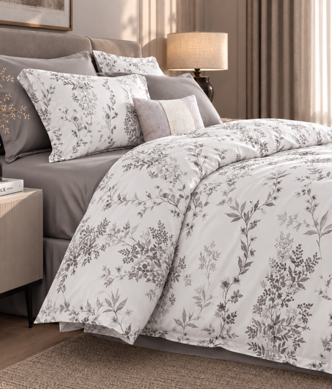 Комплект постільної білизни Love You, Сімейний 160×220х2, тенсель 300TC, Willow, Фото 6 з 8