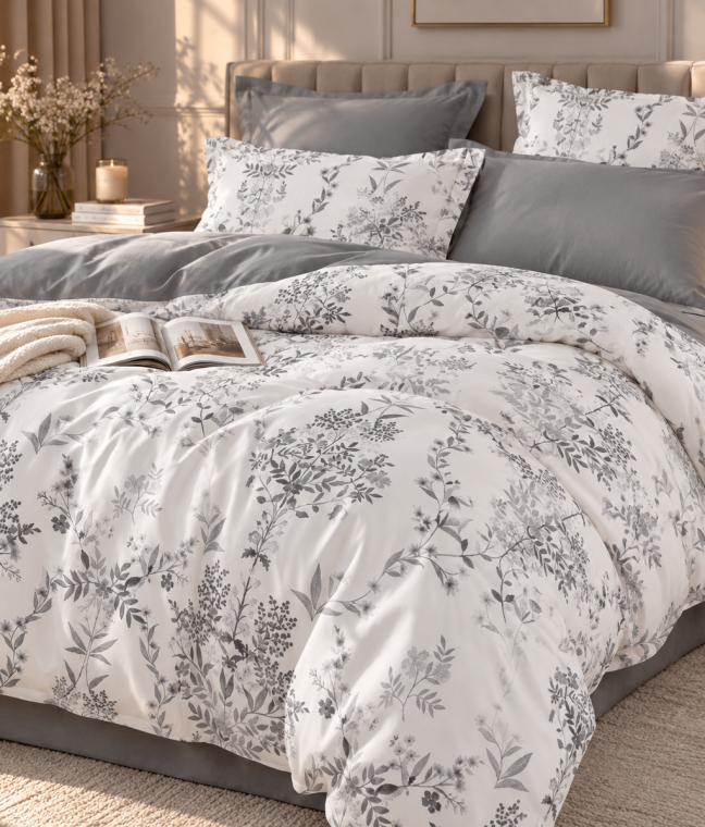 Комплект постільної білизни Love You, Сімейний 160×220х2, тенсель 300TC, Willow, Фото 7 з 8
