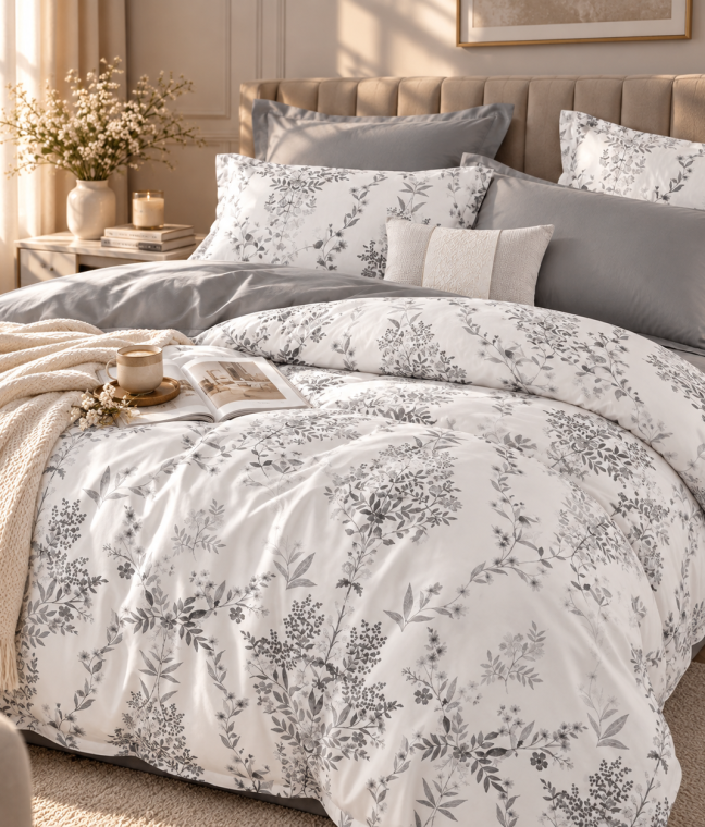 Комплект постільної білизни Love You, Сімейний 160×220х2, тенсель 300TC, Willow, Фото 8 з 8