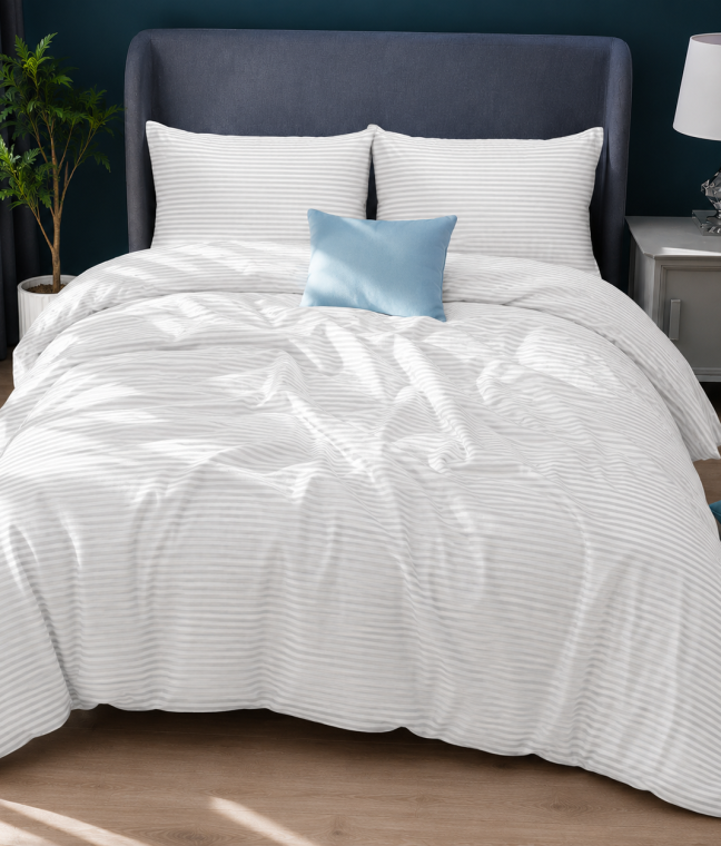 Постельное бельё Love You Бязь Gold Полоска Белая