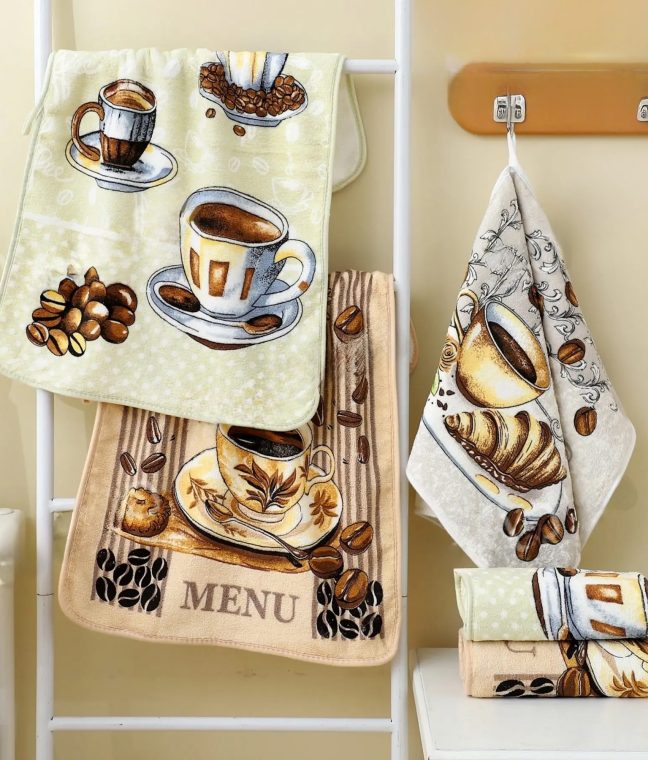 Набор кухонных полотенец 4 шт 24x48 см Кофе 1 HomeBrand, Фото 4 из 6