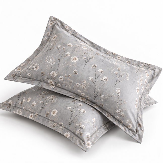 Набір наволочок Love You 50×70+5 см, тенсель 300TC, Silver, 2 шт., Фото 3 з 6