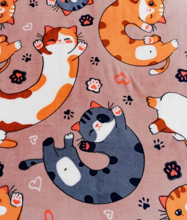 Плед флис Кото-батончики 150x200 см Love You, Фото 7 из 7