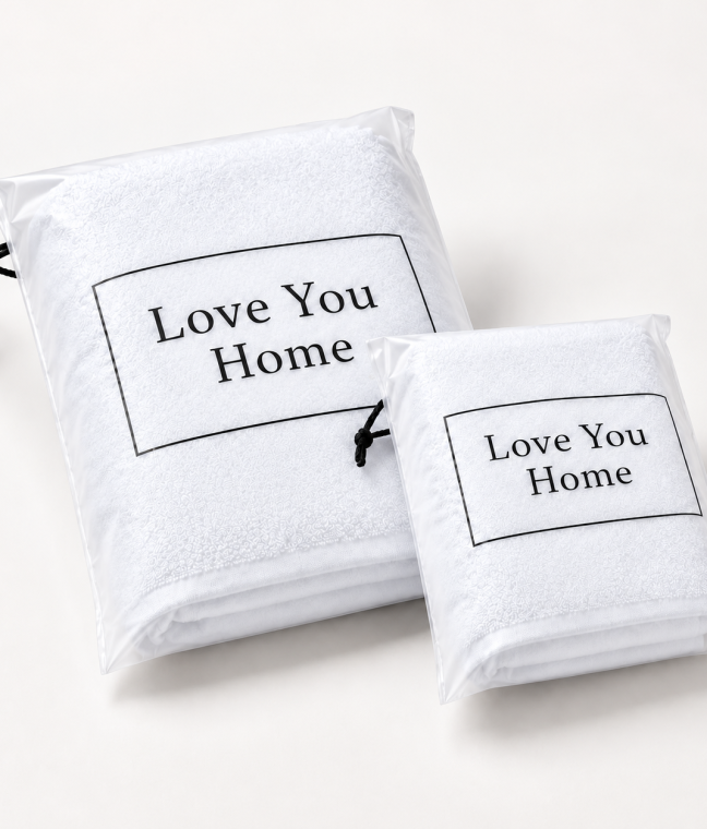 Набір білих махрових рушників LoveYouHome Hotel Collection, 50×80 + 75×150 см, Фото 5 з 5