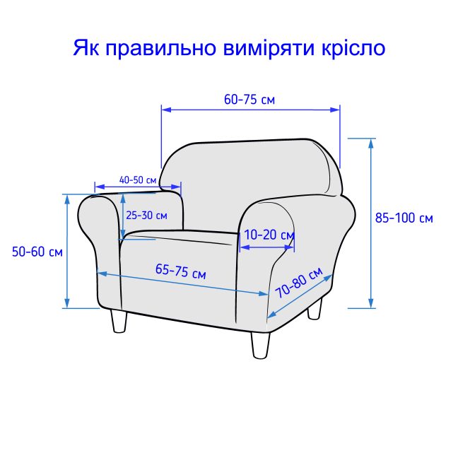 Еластичний чохол на крісло 3D Жатка сірий Love You Italy, Фото 9 з 9