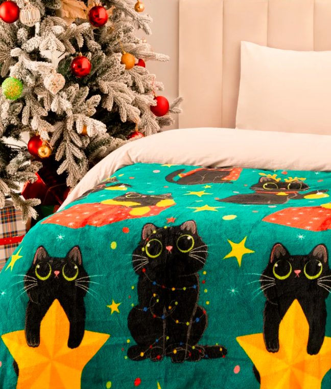 Плед фліс Зірки і котики 150x200 см Love You, Фото 2 з 6