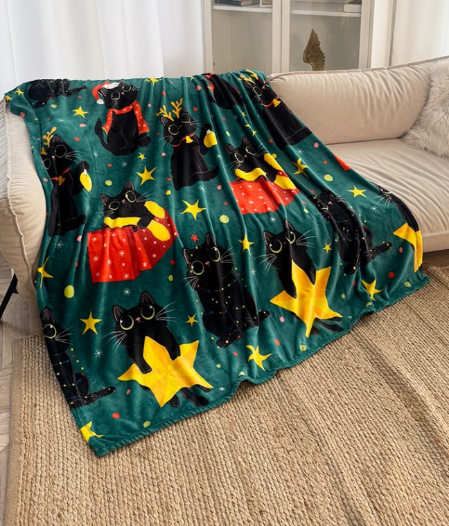 Плед фліс Зірки і котики 150x200 см Love You, Фото 6 з 6
