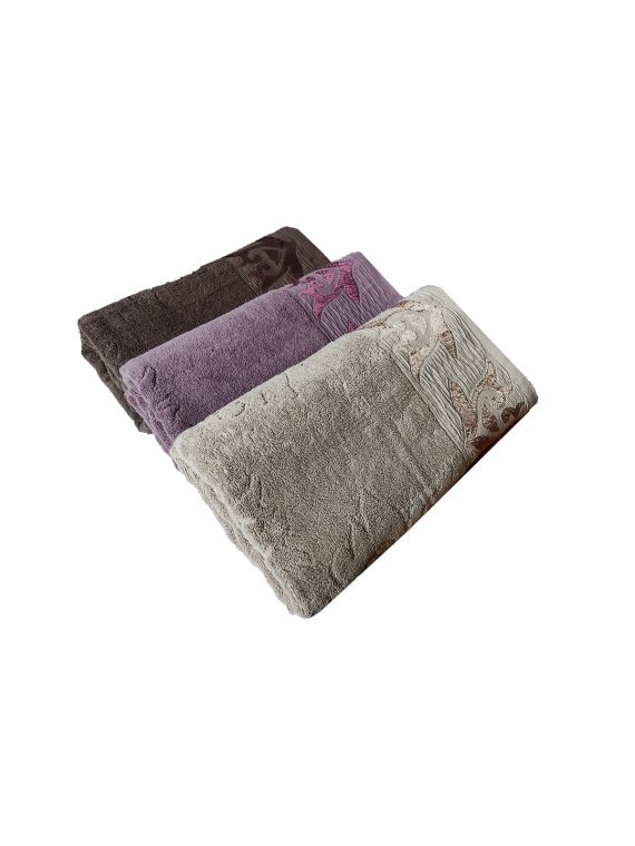Рушник бежевый HomeBrand 70x140 см, Фото 4 из 4