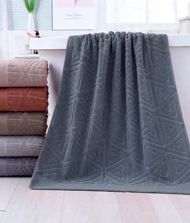 Рушник Трикутники сіро-блакитне HomeBrand