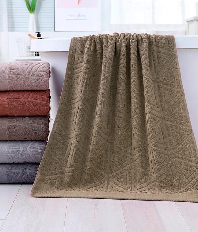 Полотенце Треугольники хаки HomeBrand