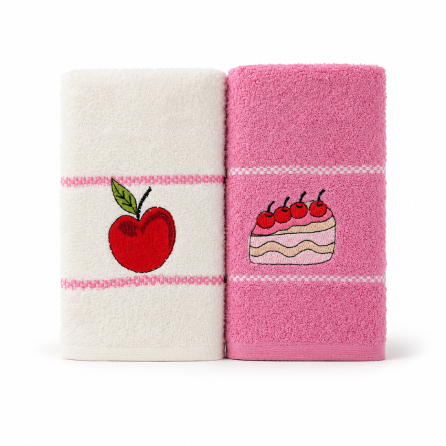 Набір кухонних рушників 2 шт 40x60 см Вишневий торт LoveYouHome, Фото 4 з 4